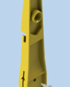 Double hanger yellow f/aluminum supoort rail